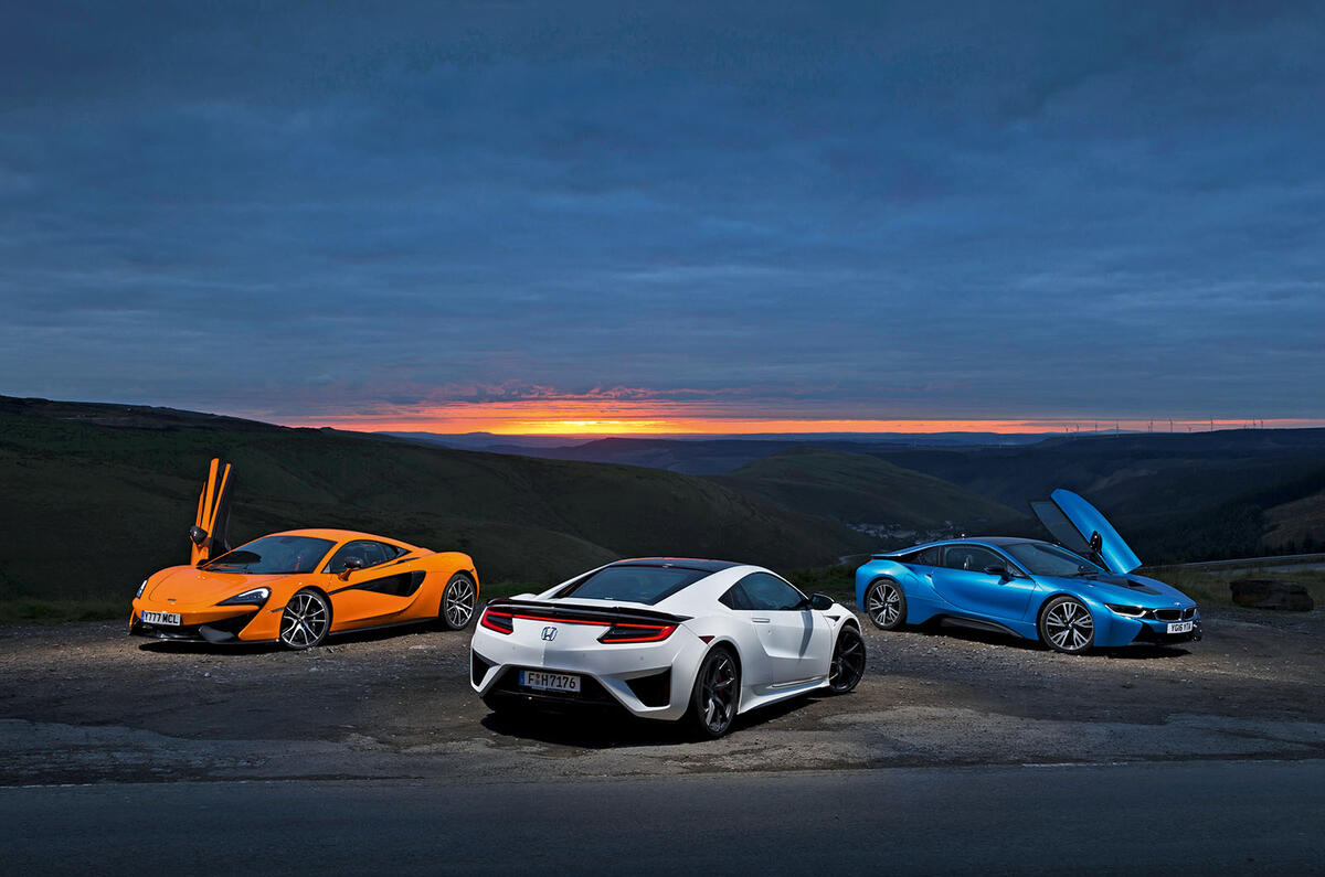 Honda NSX vs BMW i8 vs McLaren 570S: supercars compared ...