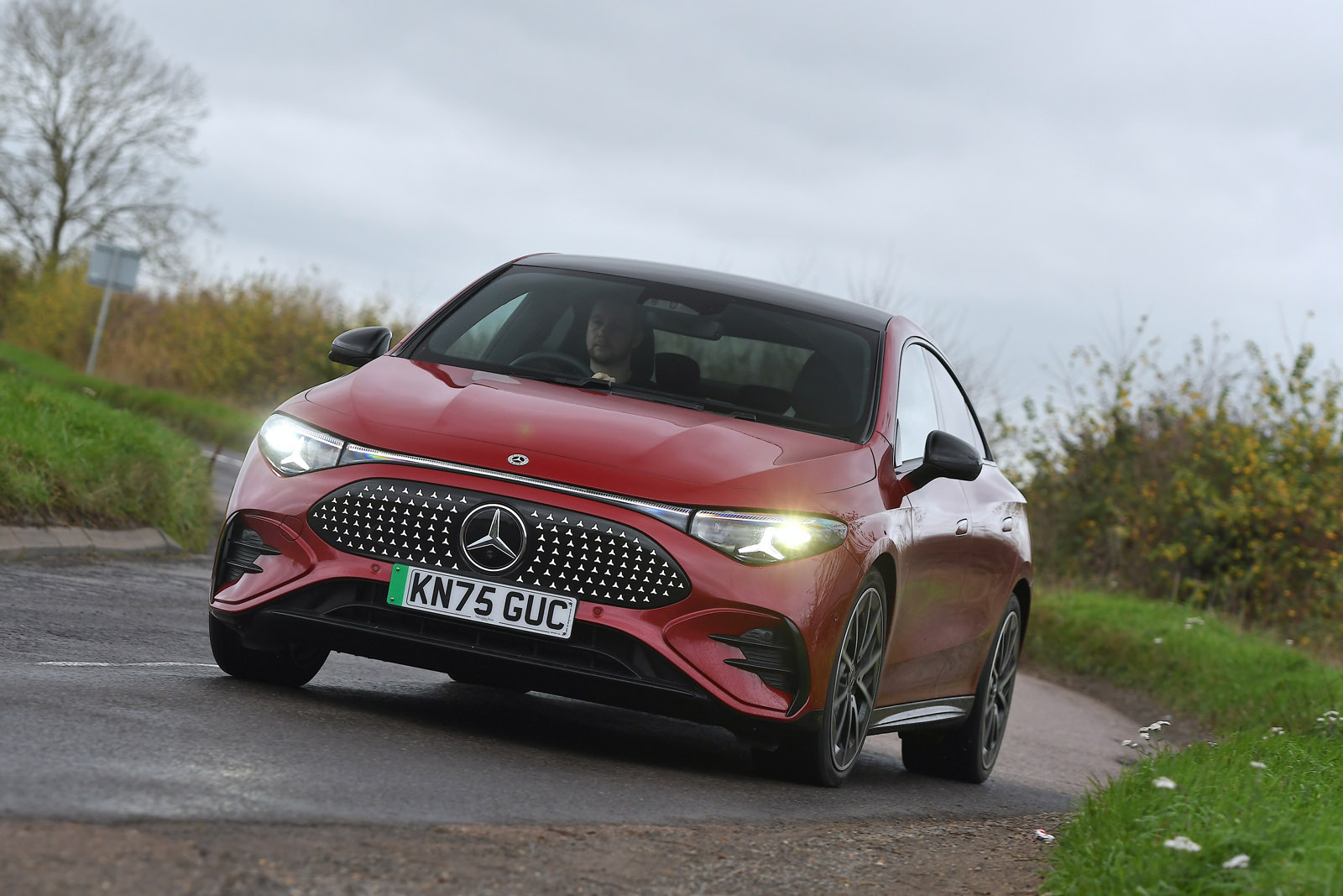 02 Mercedes Benz CLA EV 2026 Autocar road test review front cornering