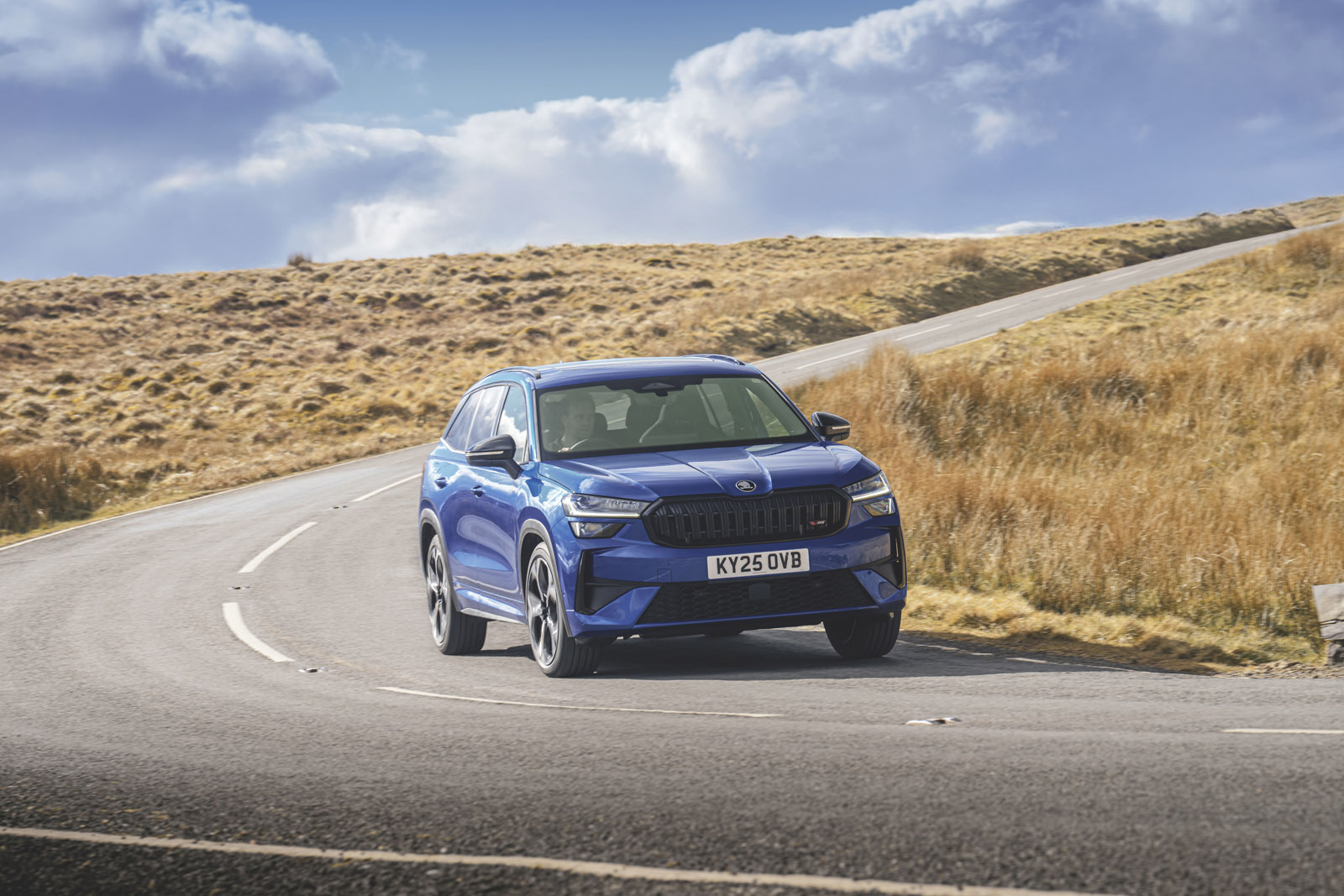 02 Skoda Kodiaq vrs 2025 Autocar review front cornering