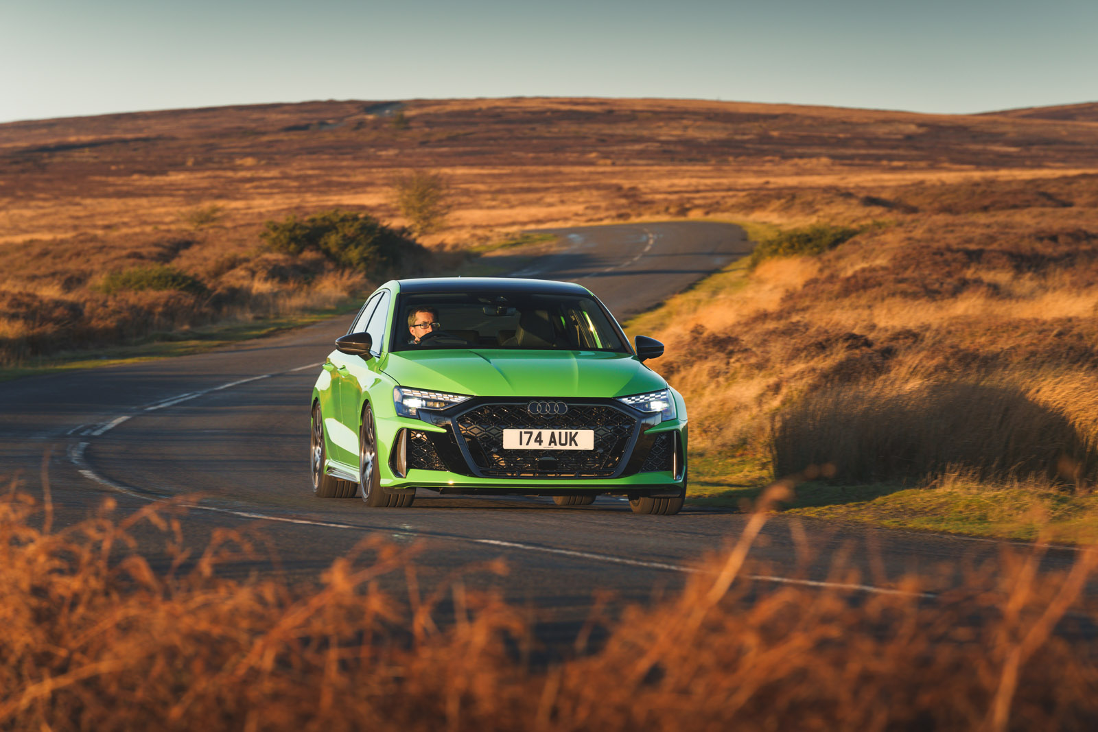 18 Audi RS3 2025 Autocar road test review front cornering