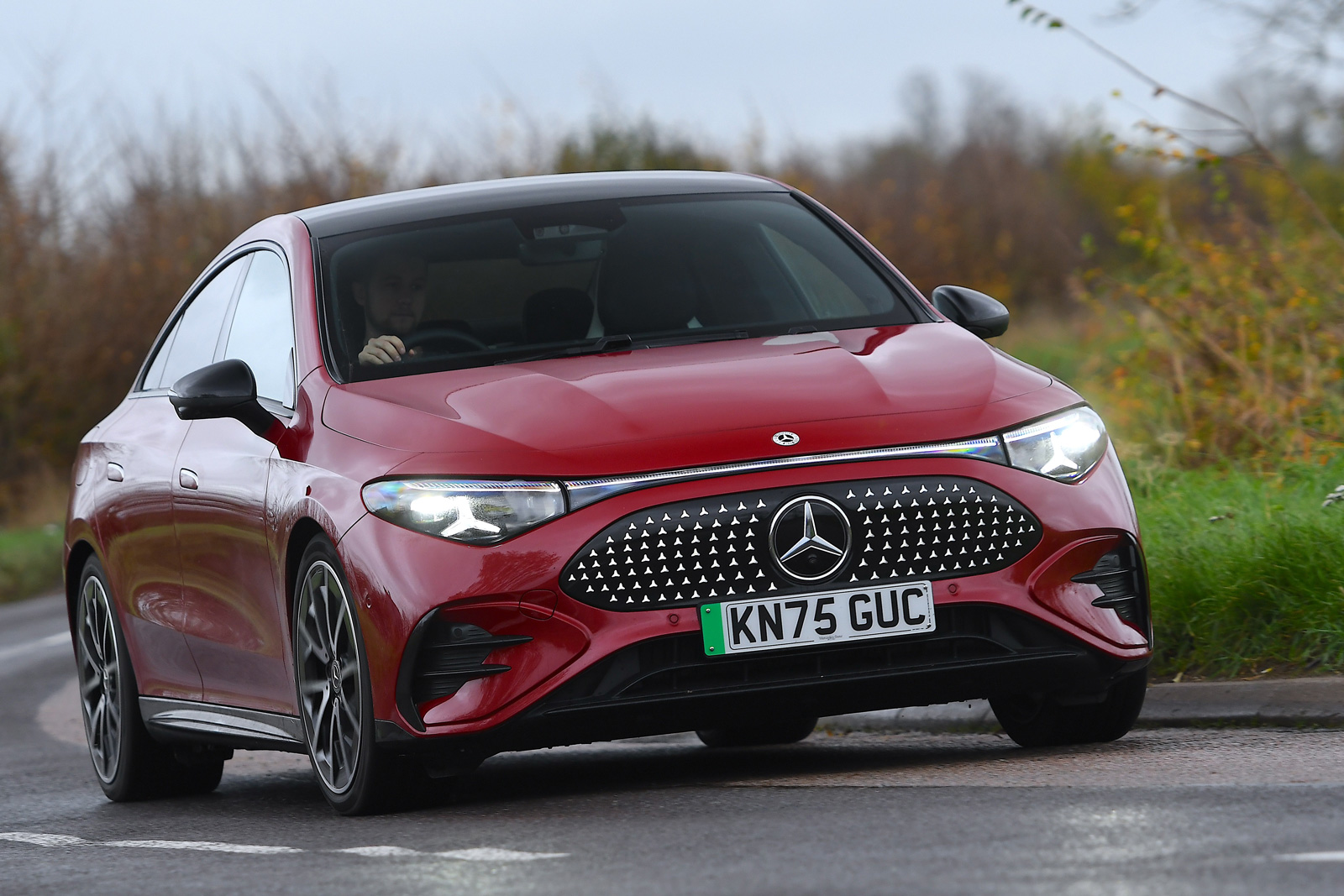 18 Mercedes Benz CLA EV 2026 Autocar road test review front cornering