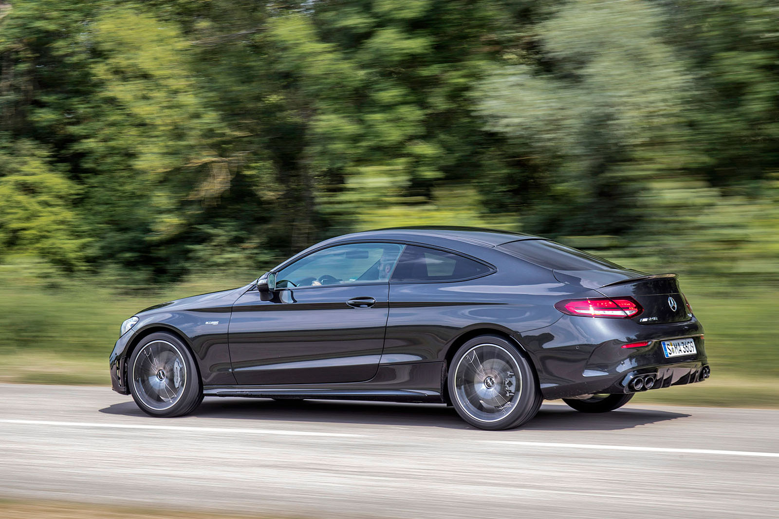 Mercedes-AMG C43 Coupe 2018 road test review hero rear