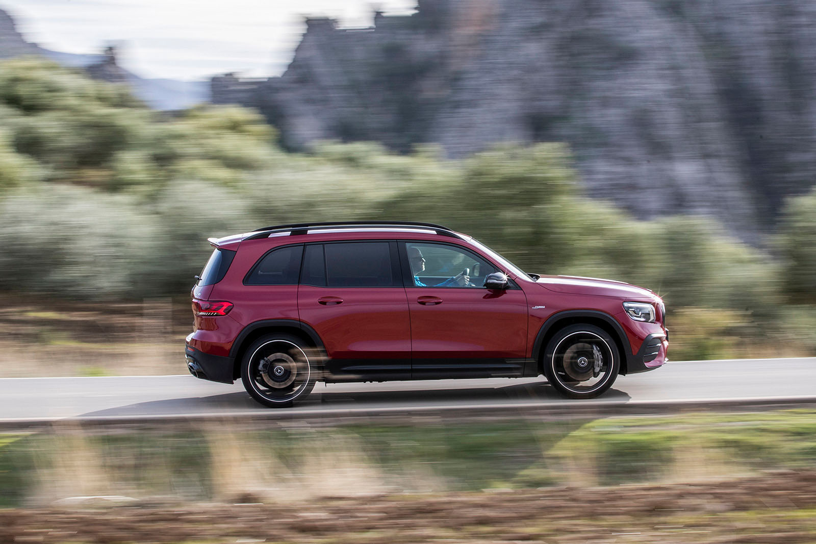 Mercedes-AMG GLB 35 2020 road test review - hero side
