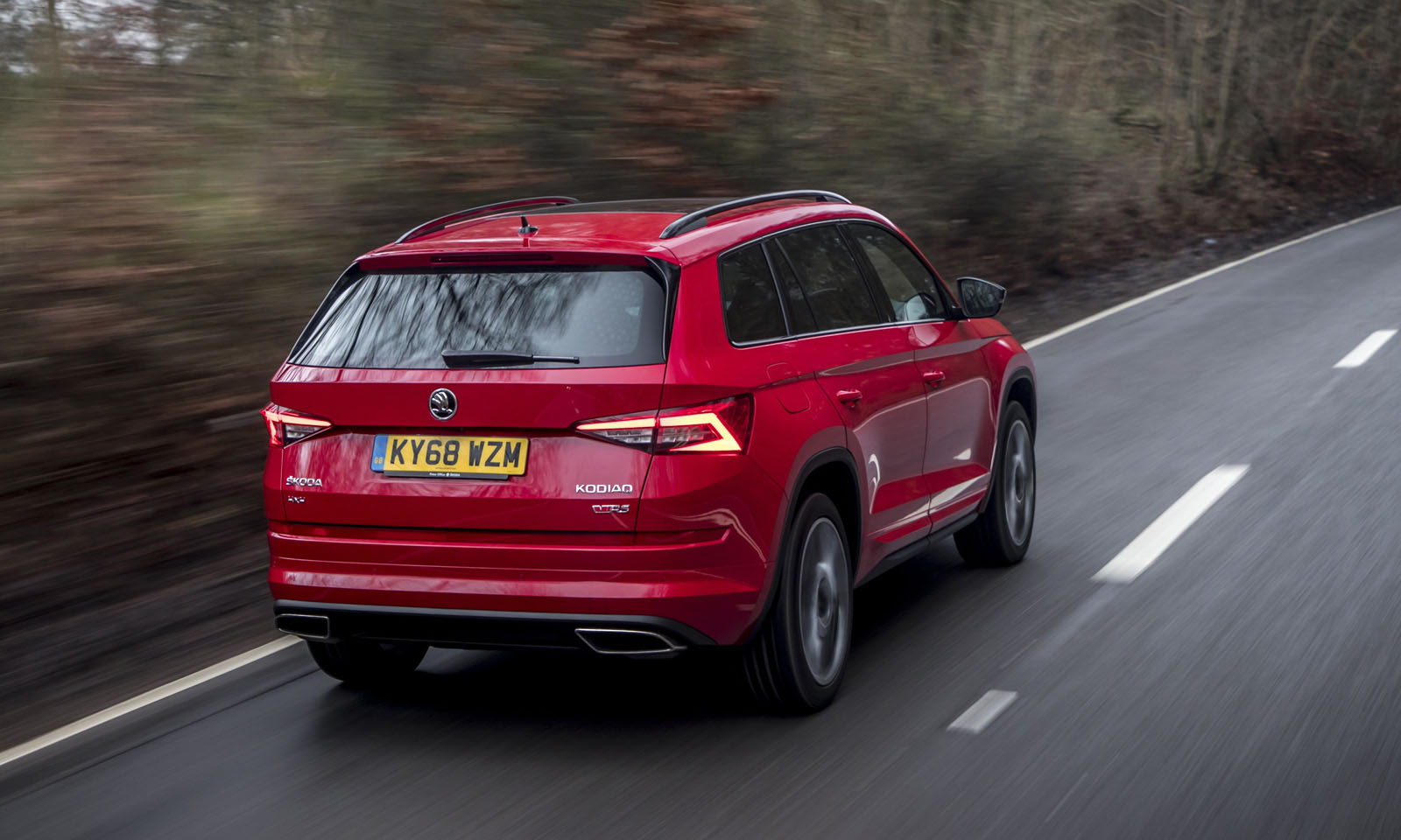 Skoda Kodiaq vRS 2019 road test review - hero rear