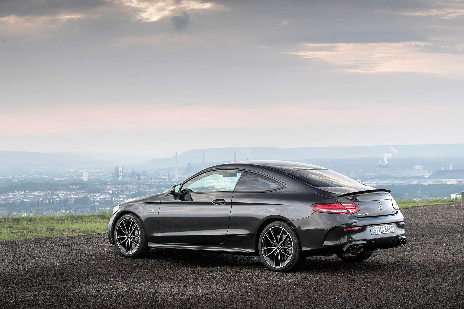 Mercedes-AMG C43 Coupe 2018 road test review static rear