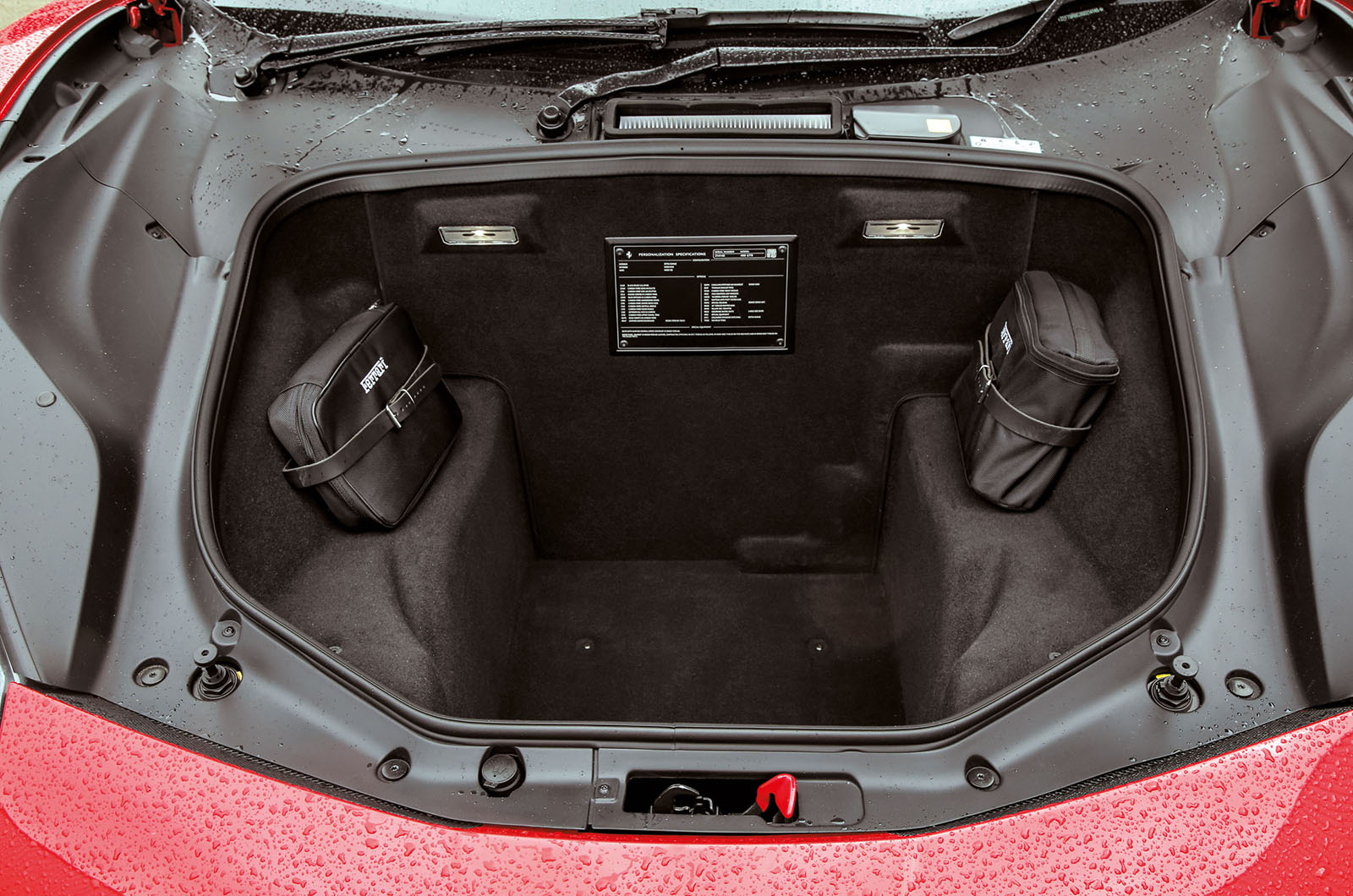 Ferrari 488 GTB boot space