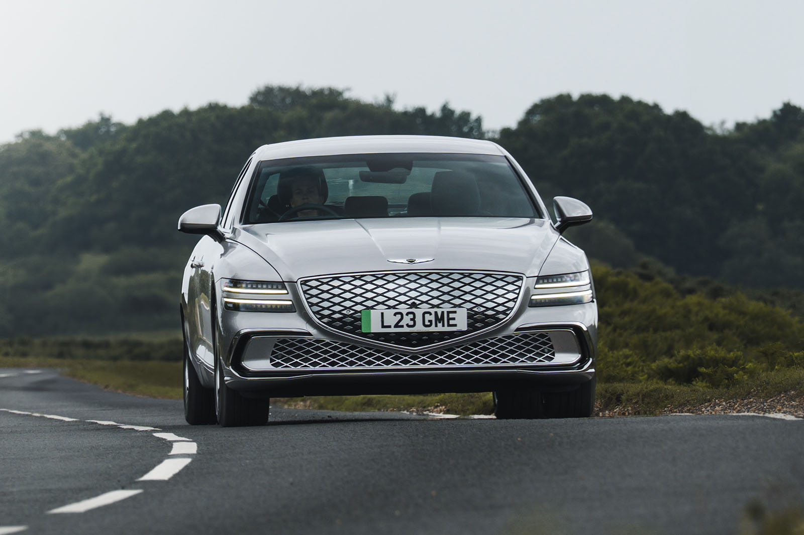 Genesis Electrified G80 review 021 front action