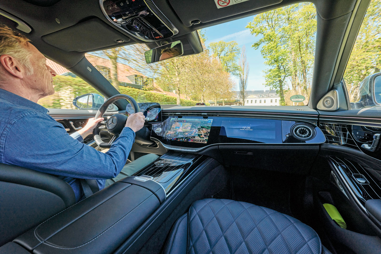 Greg Kable driving Mercedes Benz S Class