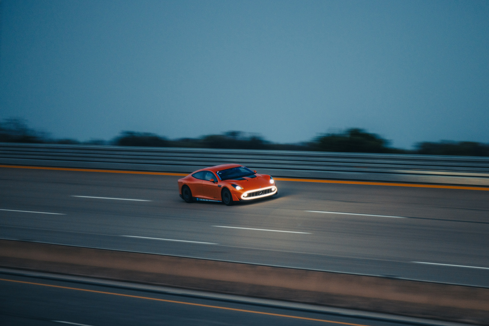 Hot seat: Riding in the record-breaking, 1341bhp AMG GT XX