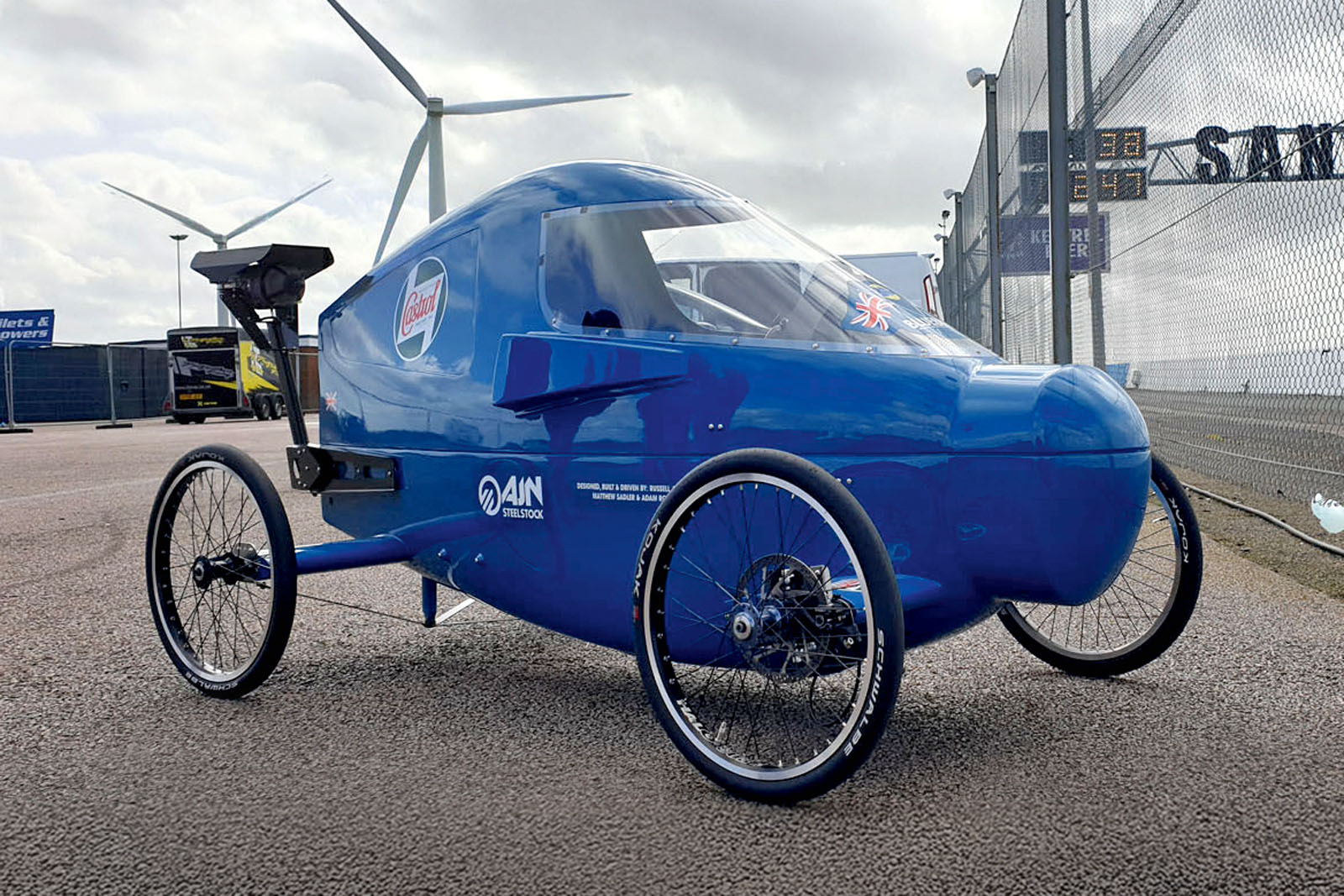 Jet-powered Bluebird soapbox targets new 100mph record