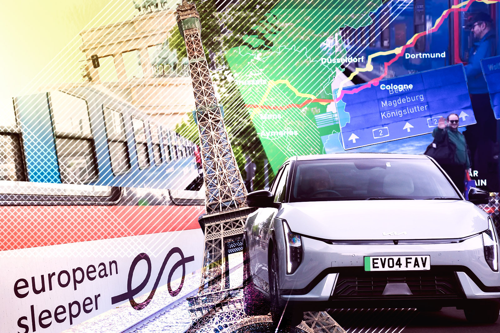 I raced a train from Paris to Berlin – in an electric car. The result might surprise you
