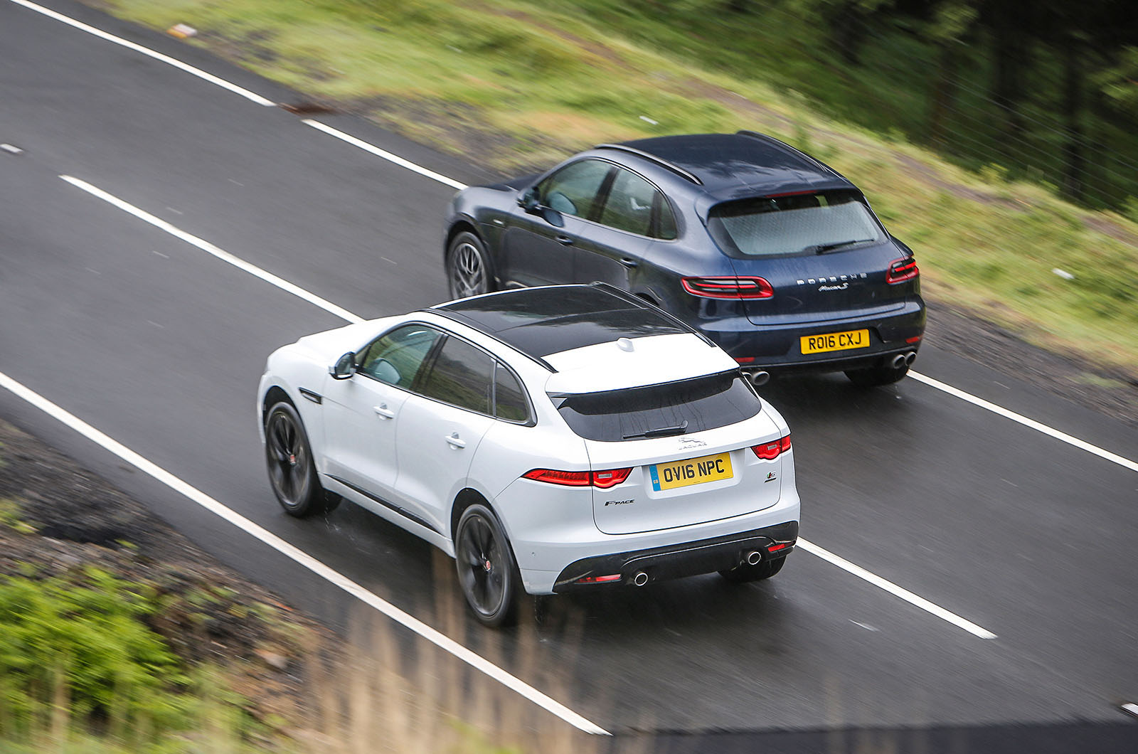 Jaguar F Pace Vs Porsche Macan Luxury Suvs Compared Autocar