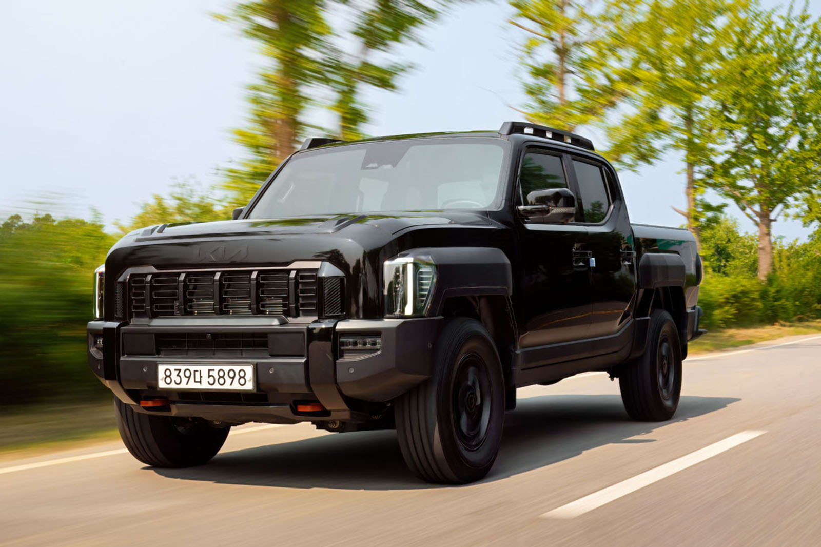 We drive a new pick-up truck from...Kia