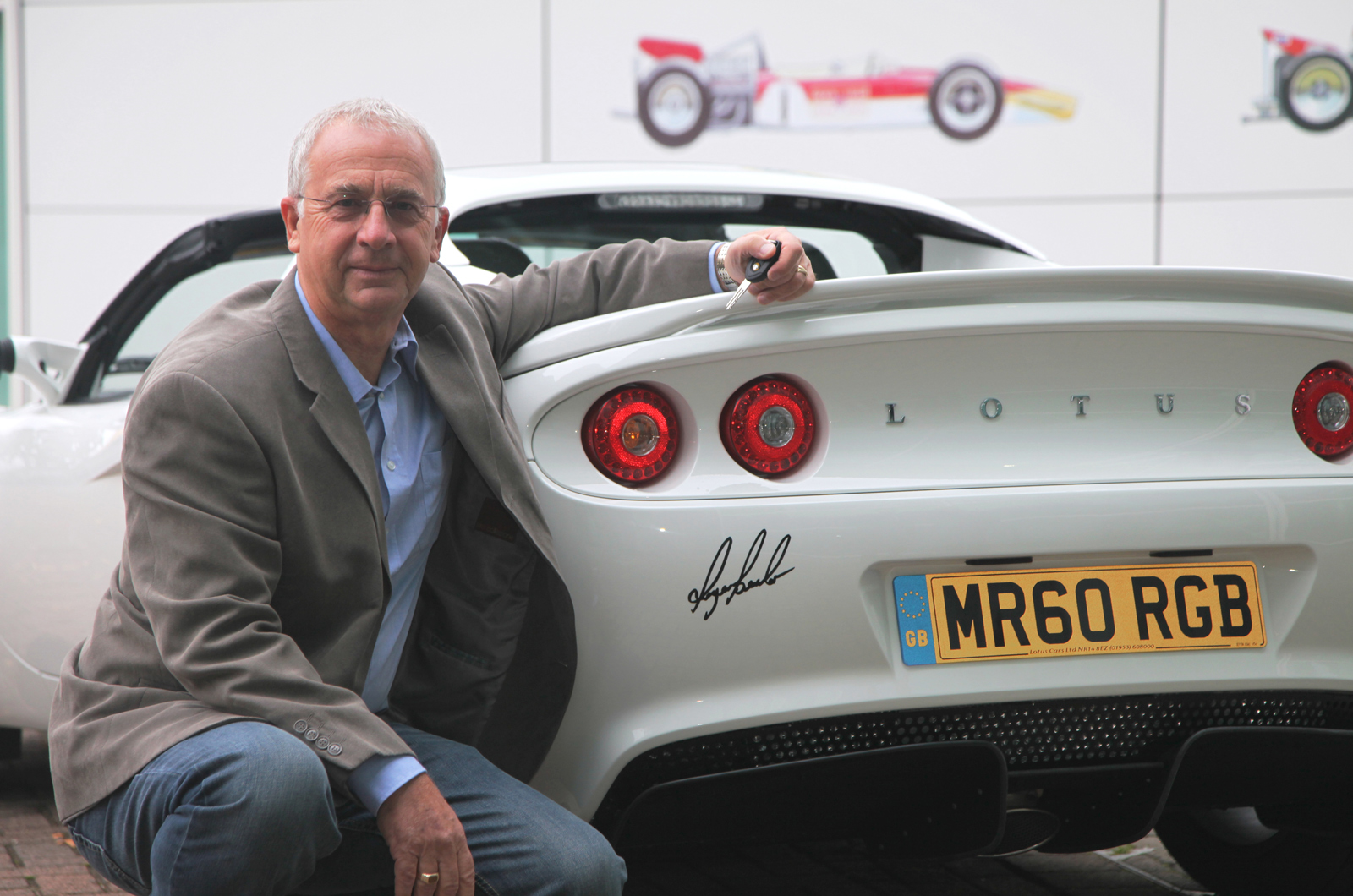 Roger Becker and his signed Elise