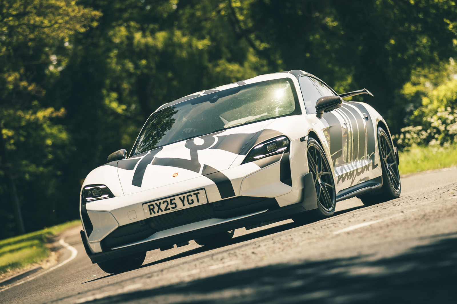 Porsche Taycan Turbo GT 2025 Review front corner 38