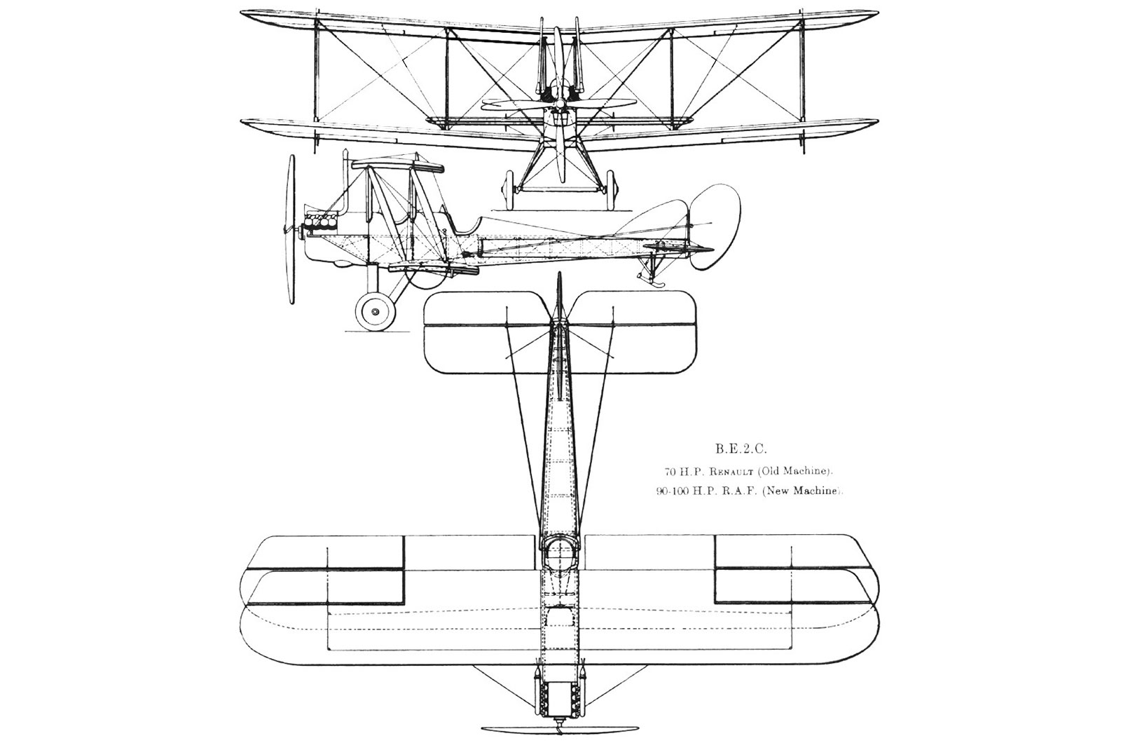  Royal Aircraft Factory BE2c/BE12 Night Fighters
