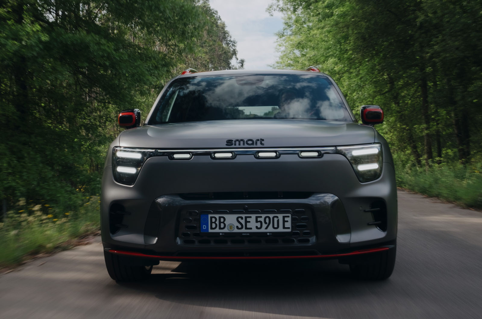 Smart #5 Brabus in Portugal   tracking shot, front end