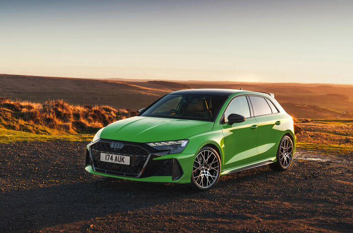 20 audi rs3 2025 autocar road test review front static 0