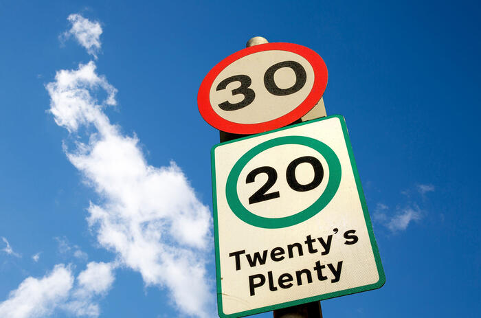 Almost half of motorists support making 20mph the new 30mph