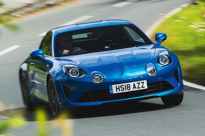 Alpine A110 front cornering