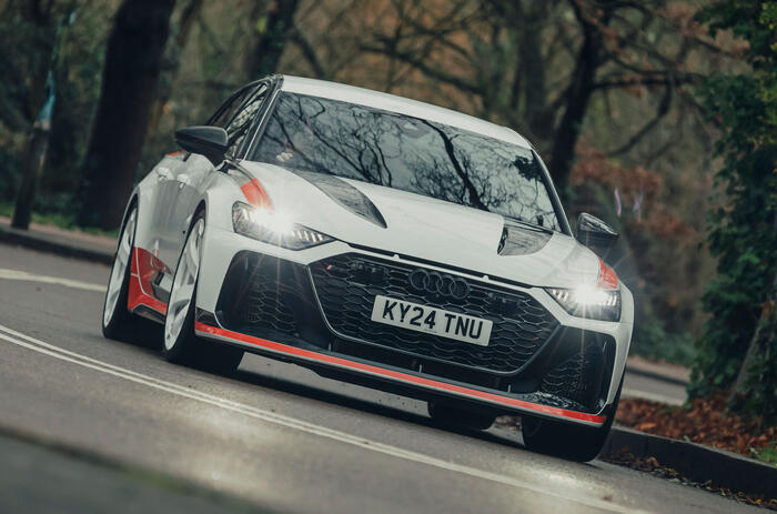 Audi RS6 GT front quarter tracking