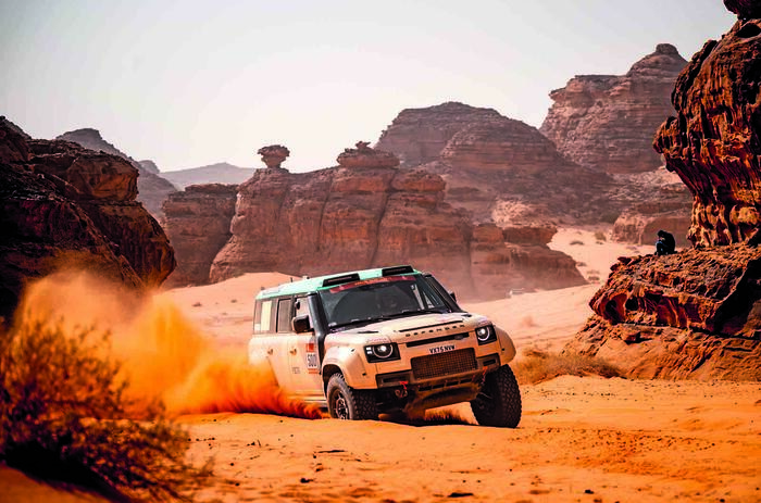 DEFENDER RALLY STEPHANE PETERHANSEL 500 STAGE3 060126  Credit MatteoGebbia Edophoto  GEB3