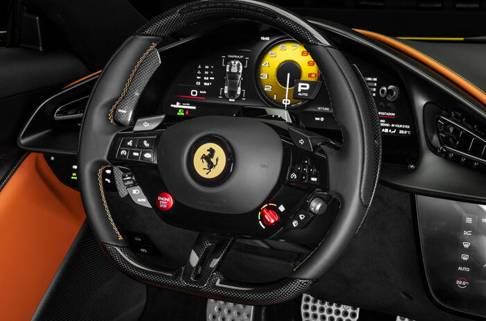 Ferrari Amalfi steering wheel detail