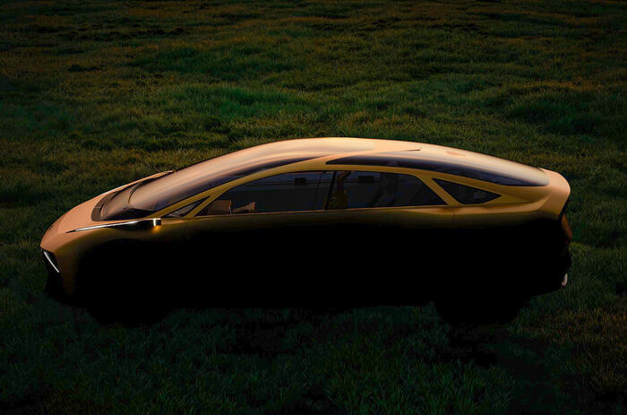 Kia saloon teaser side