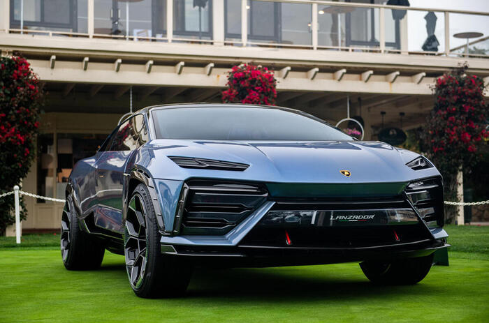 lamborghini lanzadaor concept on display at pebble beach