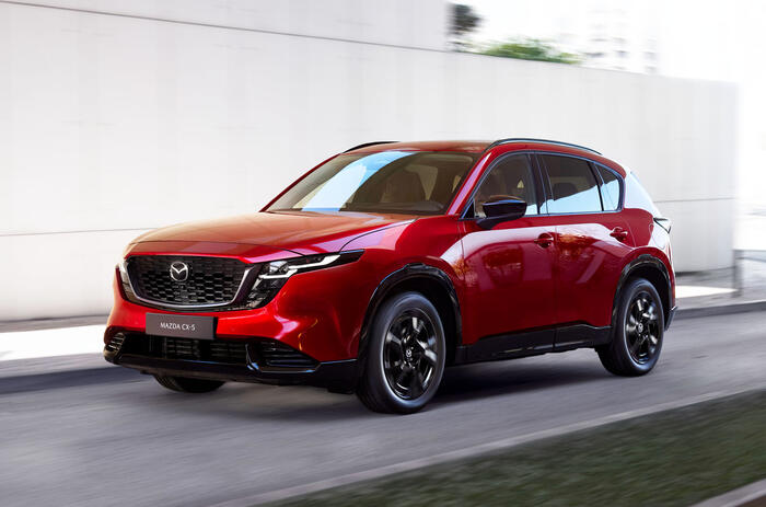 Mazda CX 5 2025 front quarter tracking