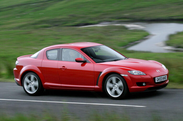 Mazda RX 8 2003 front quarter tracking