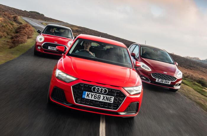 Mini Cooper Audi A1 Ford Fiesta 2018 front tracking