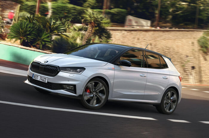 Skoda Fabia 130 front quarter tracking