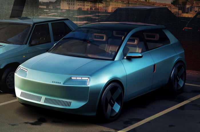 Skoda Favorit reimagined front quarter static