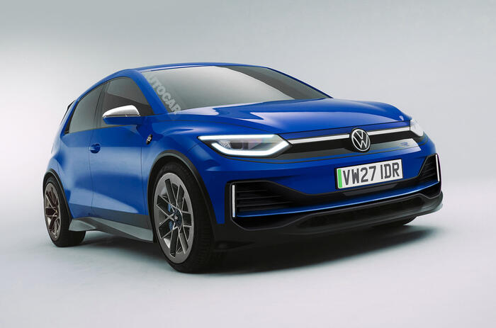 Volkswagen ID 2 R Autocar render front quarter