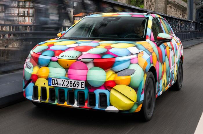 Skoda Epiq proto drive front three quarter