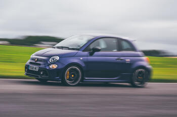 Abarth 595 front quarter tracking