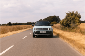 Renault 4 driving towards camera
