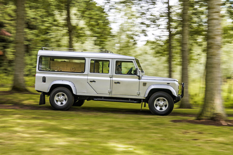 02   land rover defender hearse conversion   driving
