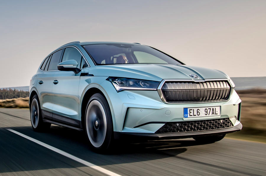 1 Skoda enyaq 2021 lhd uk first drive hero front 2