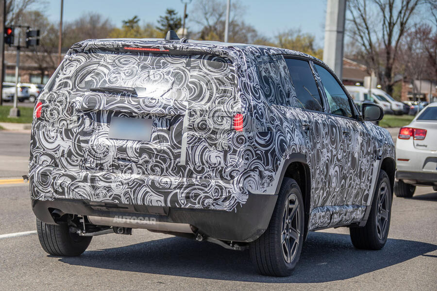 2026 Jeep Cherokee camouflaged prototype