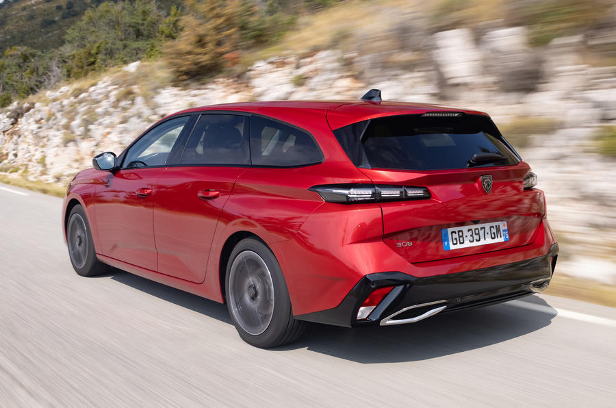 3 Peugeot 308 sw 2021 first drive hero rear