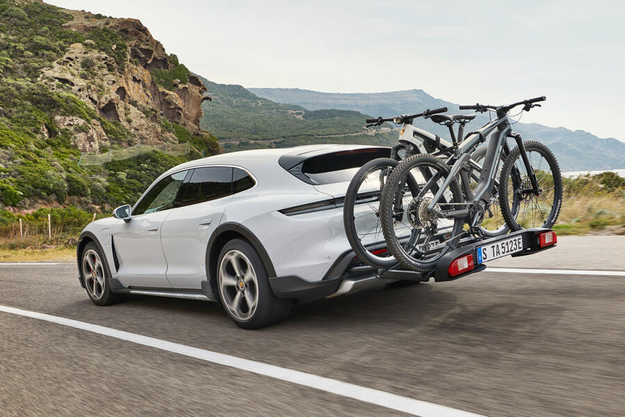 84 Porsche taycan cross turismo official images bike rack