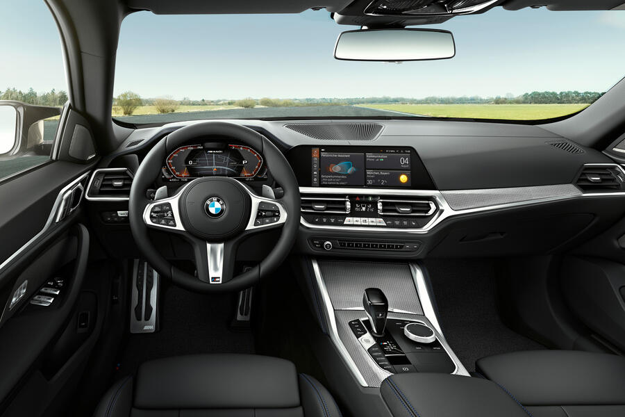 96 Bmw 4 series gran coupe 2021 official reveal images cabin