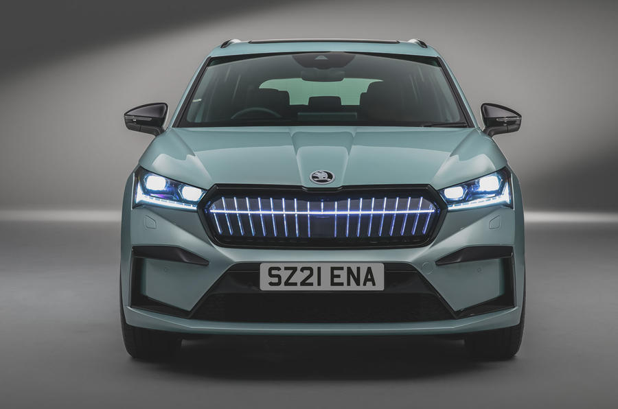 96 Skoda enyaq official reveal studio nose