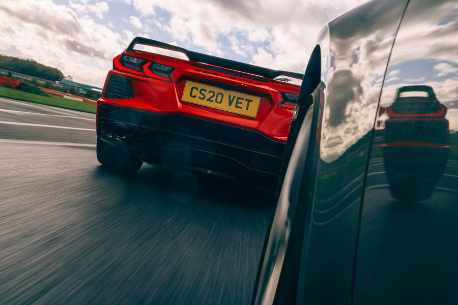 98 Corvette c8 vs porsche 911 uk hero rear