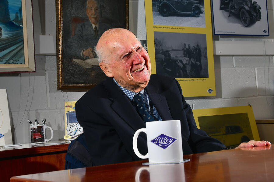 98 Riley grandson meet 2021 laughing