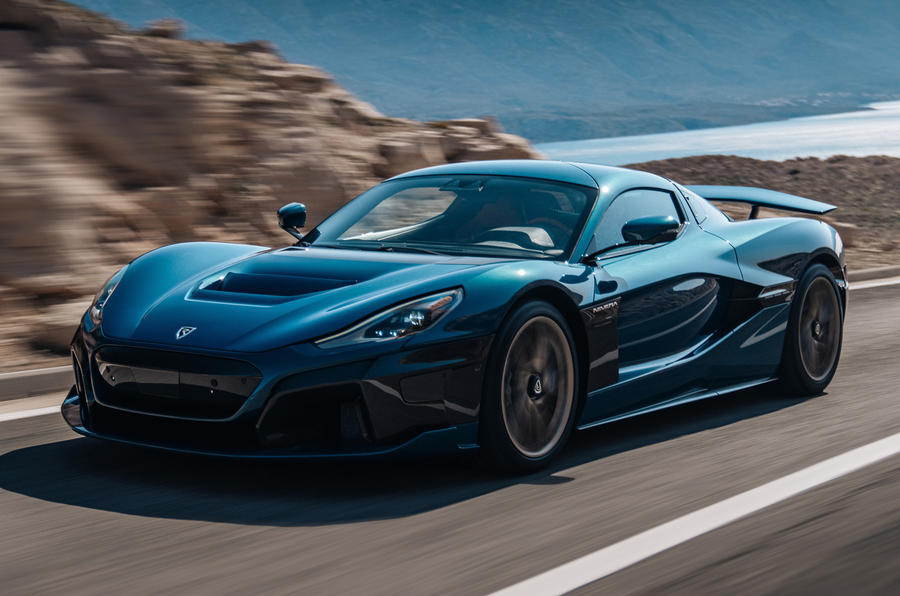 99 Rimac nevera 2021 official reveal tracking front 2