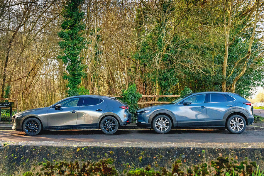 Mazda 3 meets cx 30 side