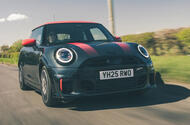 01 Mini John Cooper Works 2025 Autocar road test review front driving 01 Mini John Cooper Works 2025 Autocar road test review front driving